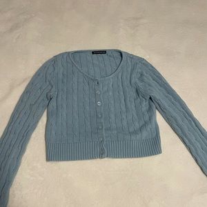 brandy melville light blue cropped cardigan